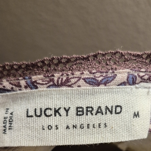 Lucky Brand Purple and Blue Floral Lace Top - Picture 8 of 8